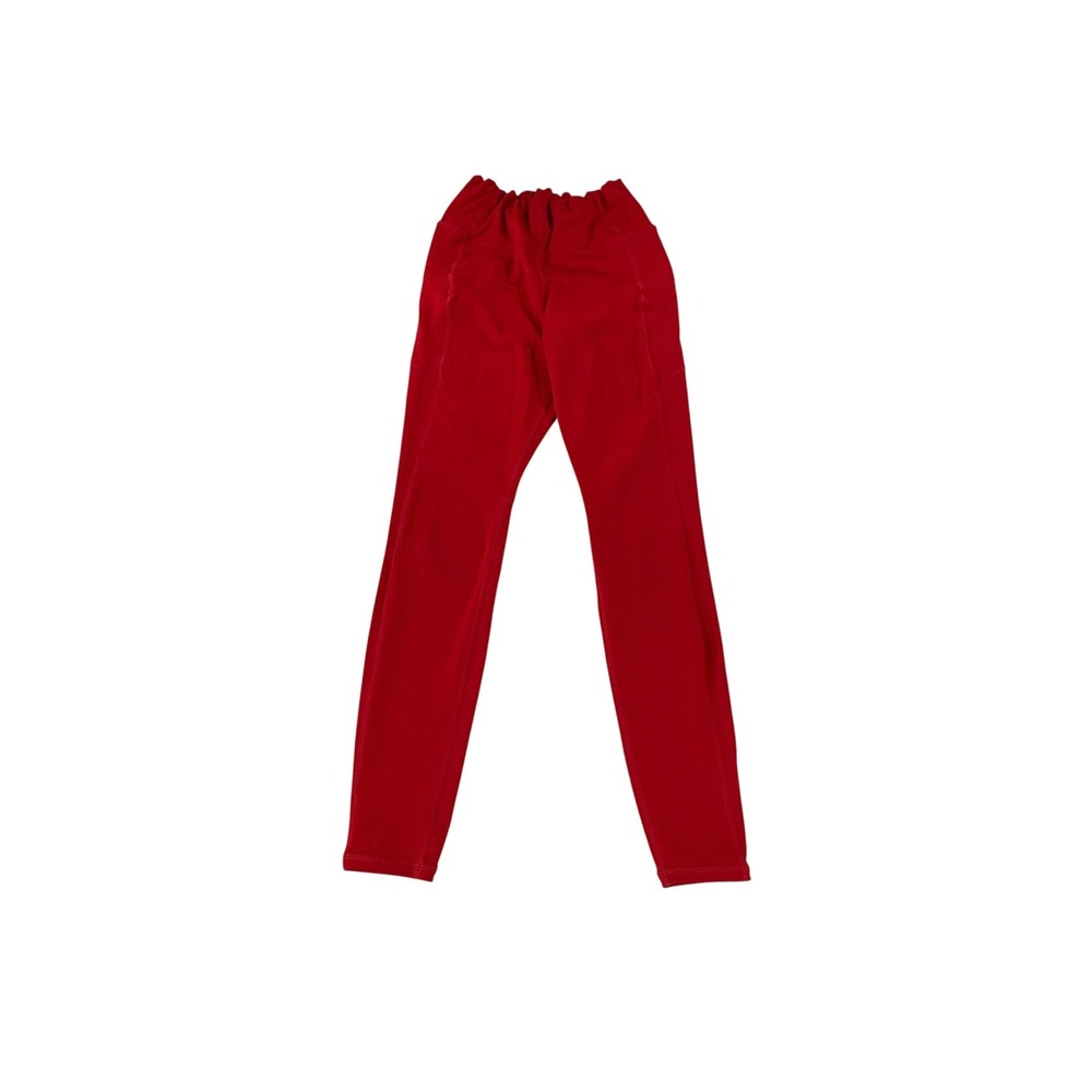 Athleta Red Performance Pants Small – Stretch Zip Pocket Active Leggings
